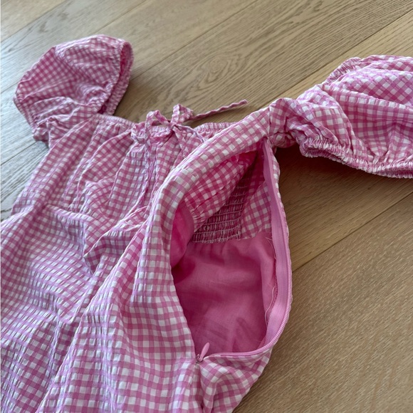 Zara Pink checkered gingham Dress Small - Picture 8 of 12